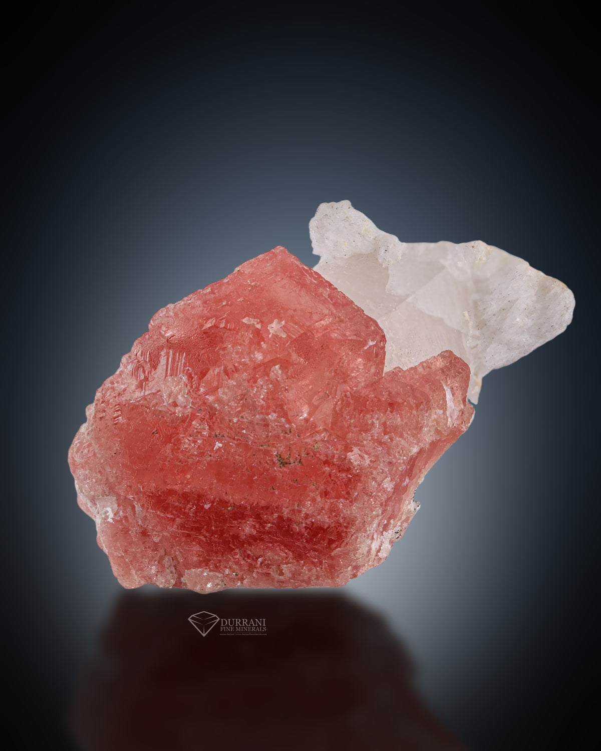 Rhodochrosite with Quartz from Skardu, Pakistan