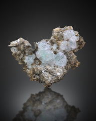 Bicolor Fluorite Crystal On Mica