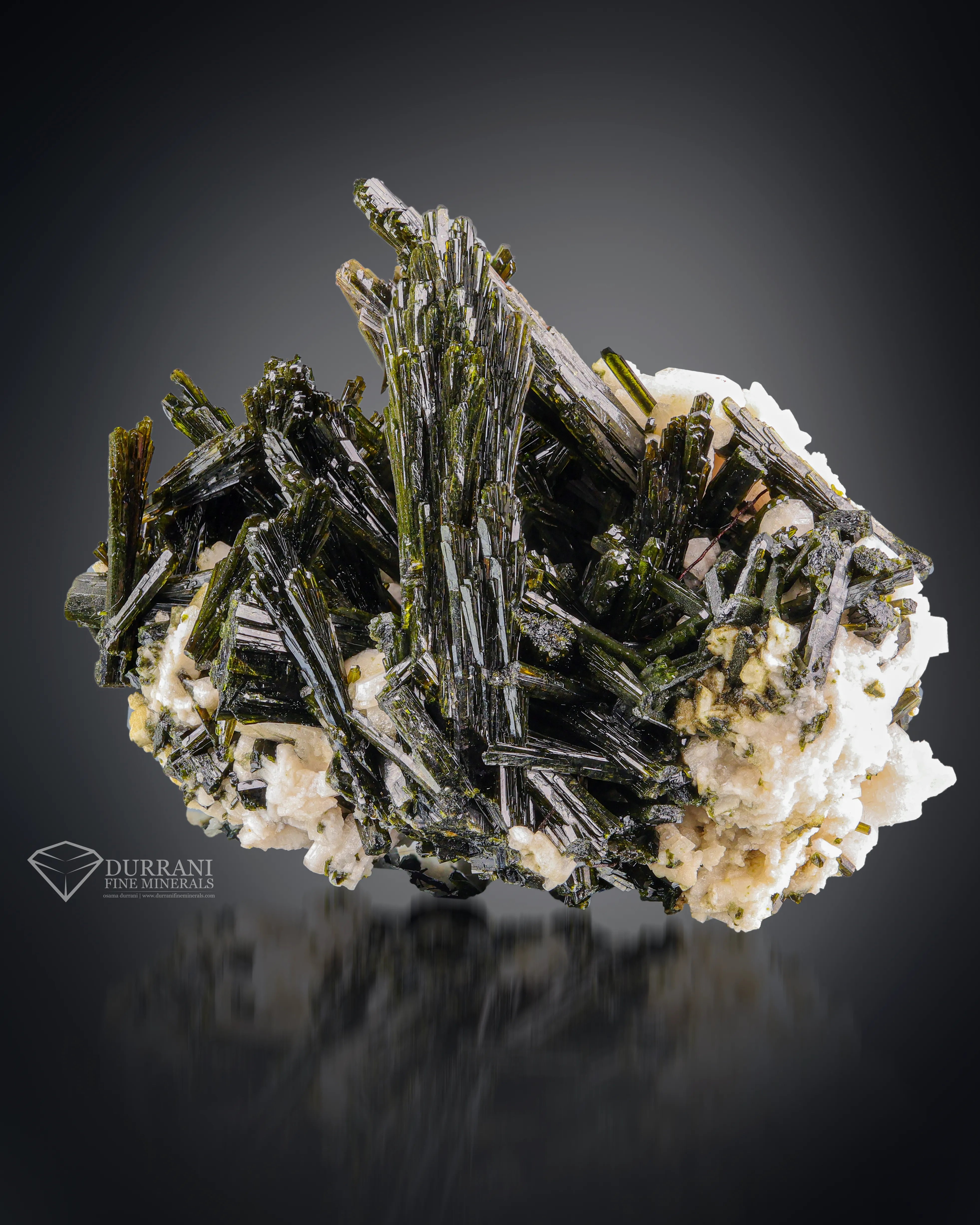 Bunch Of Epidote On Feldspar matrix