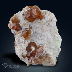 Hessonite Garnet Crystal on Matrix.