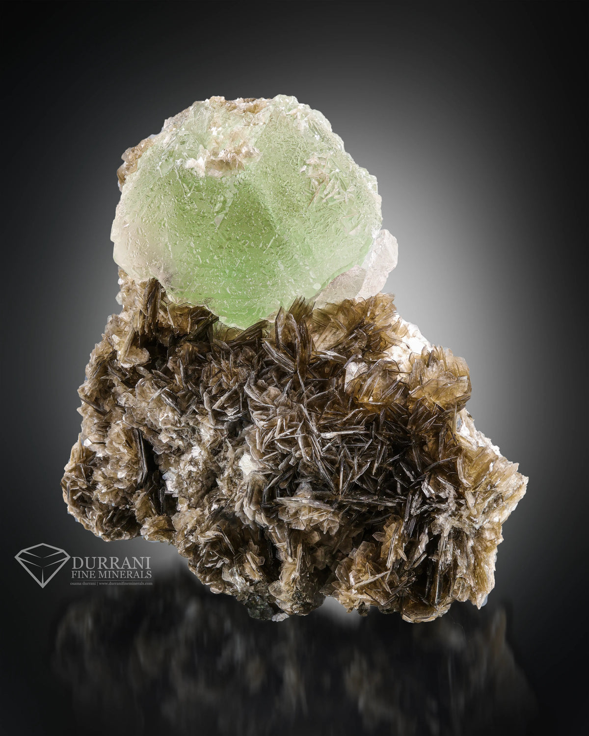 Green Fluorite With Muscovite from GilGit-Baltistan, Pakistan.