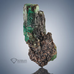 Emerald on Mica from Chitral KPK, Pakistan.