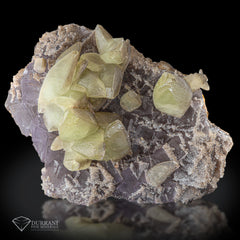 Beautiful Calcite flowers perched on fluorite.