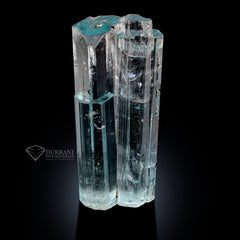 Bunch of Aquamarine with black Tourmaline spray.