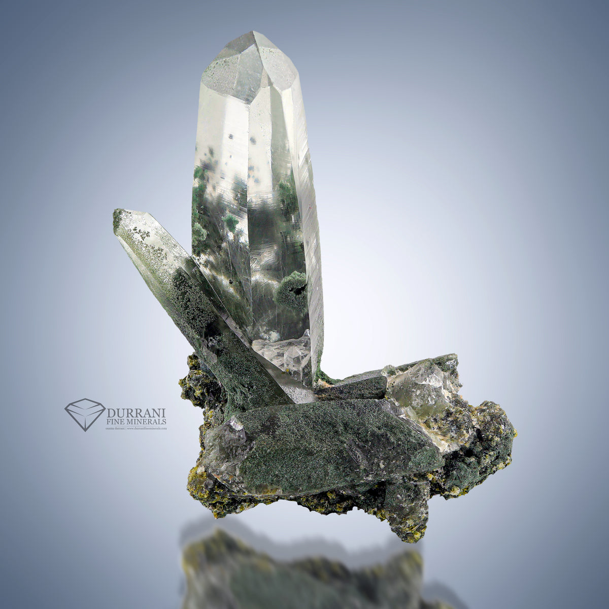 Chlorite included Quartz from Kharan , Balochistan, Pakistan.