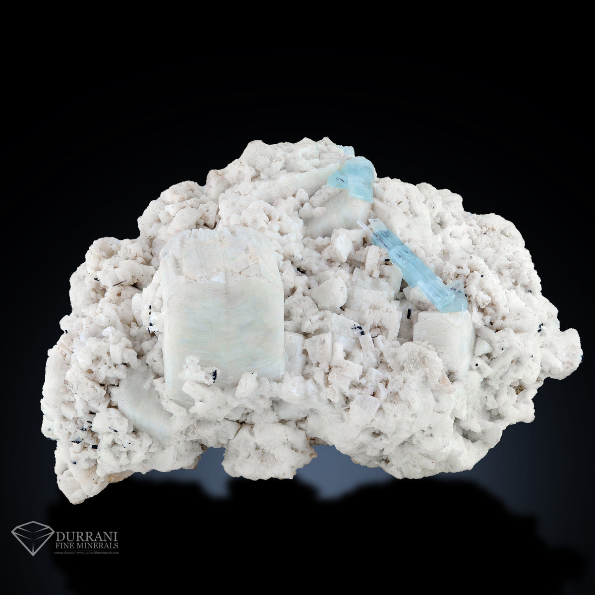 Microcline Feldspar With Aquamarine.