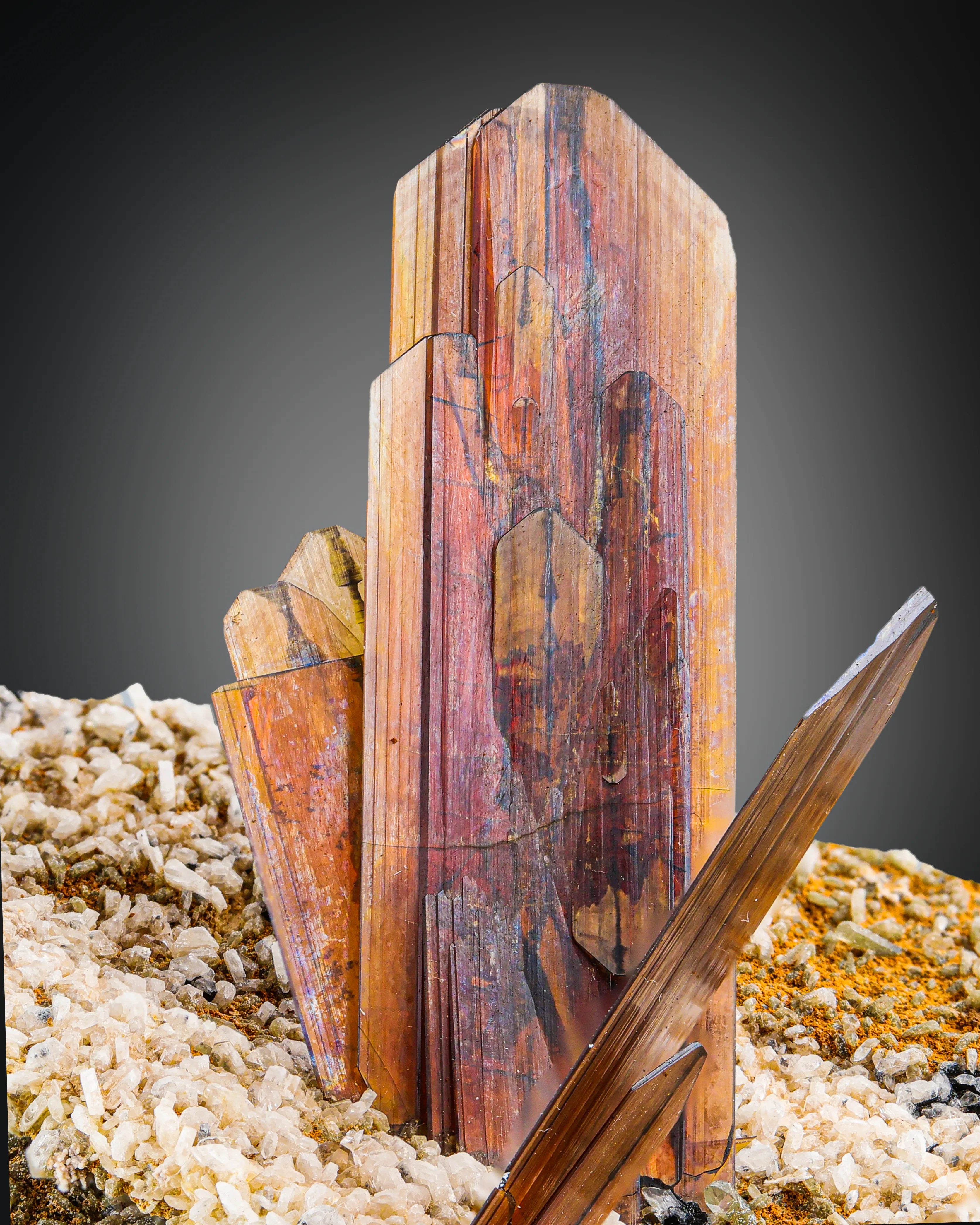 Beautiful Transparent Brookite Crystals perched on Matrix