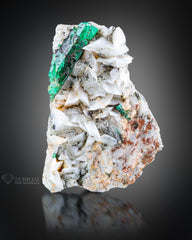 Beautiful Emerald Crystal Perched on Adularia Matrix