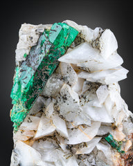 Beautiful Emerald Crystal Perched on Adularia Matrix