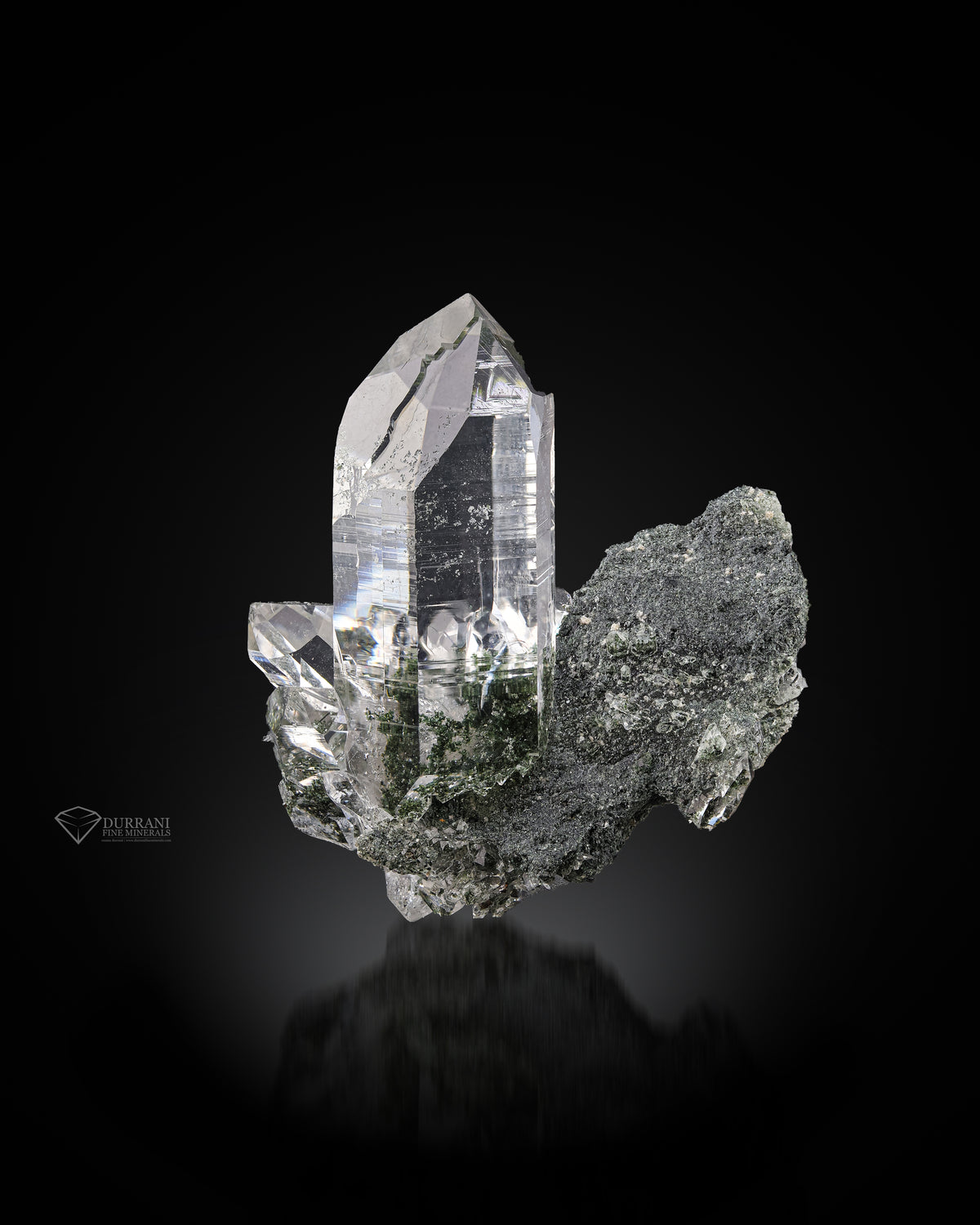 Glassy Quartz Crystal on Matrix