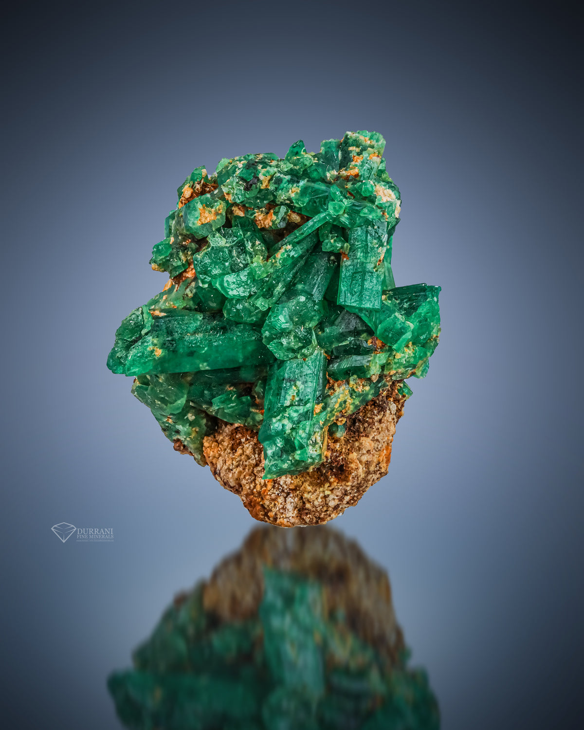 Green Emerald Cluster On Matrix from Afghanistan.