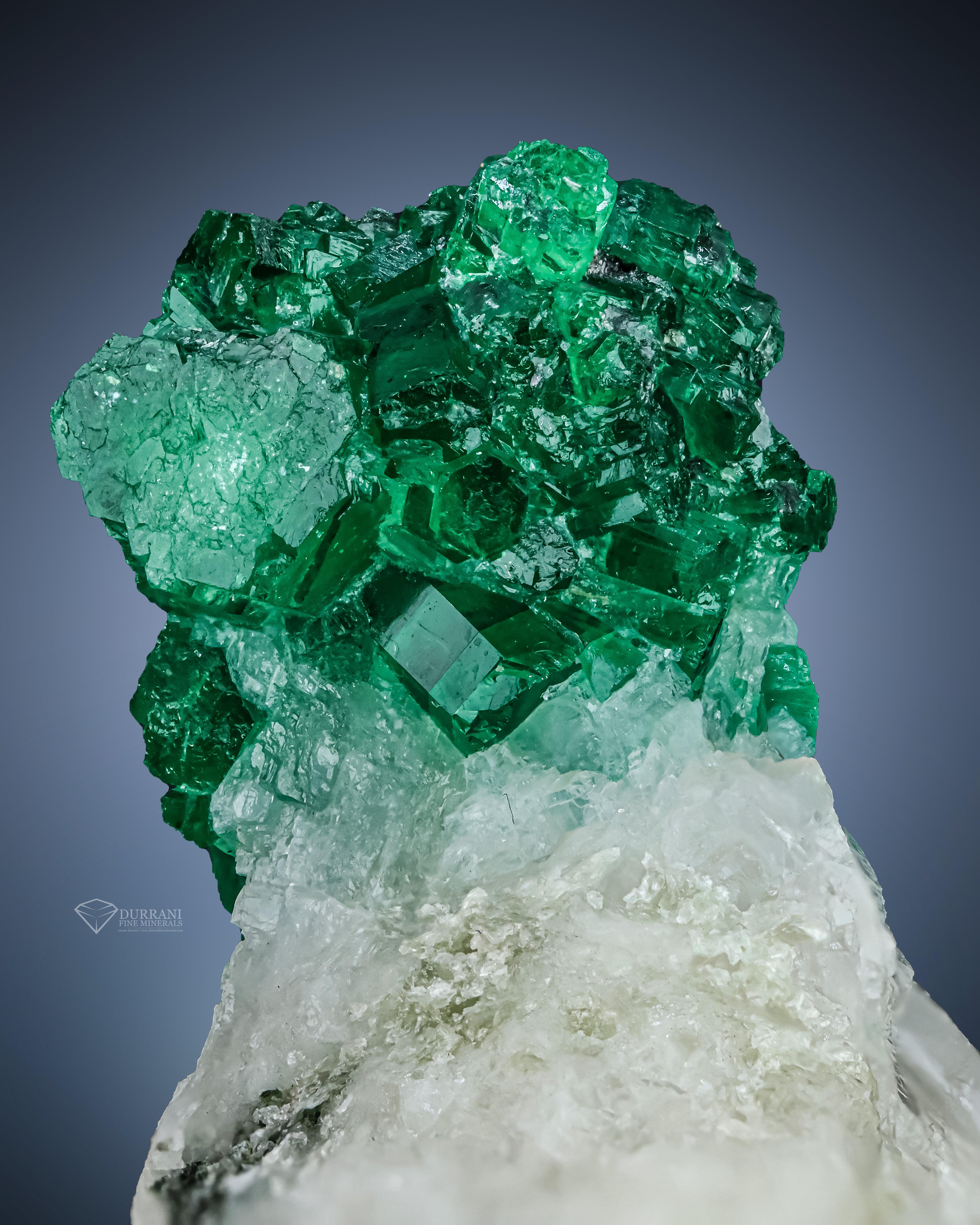 Emerald on Calcite from Swat, Pakistan