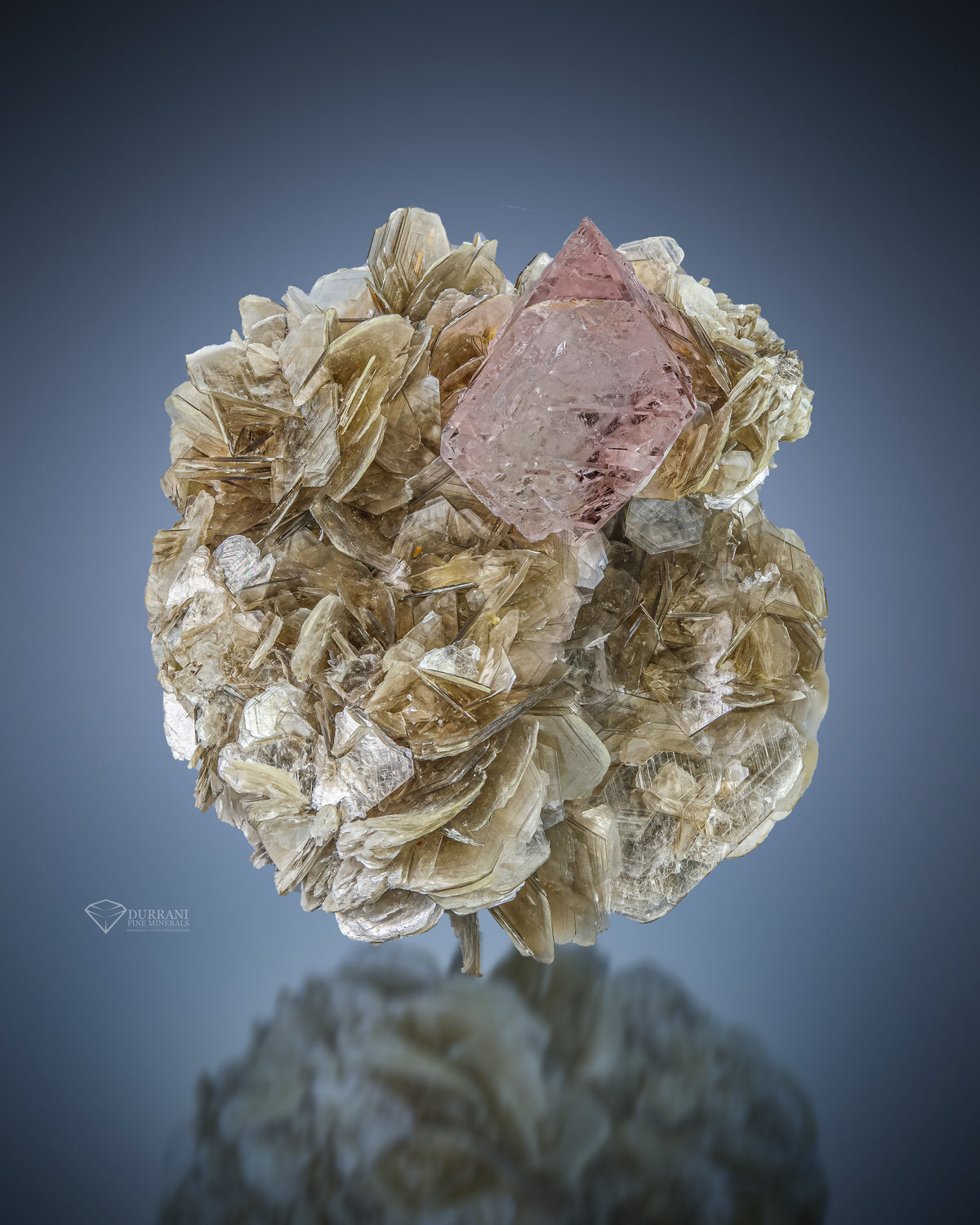 Pink Fluorite On  Muscovite from Gilgit-Baltistan, Pakistan