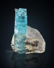 Etched Aquamarine on matrix From Skardu, Pakistan