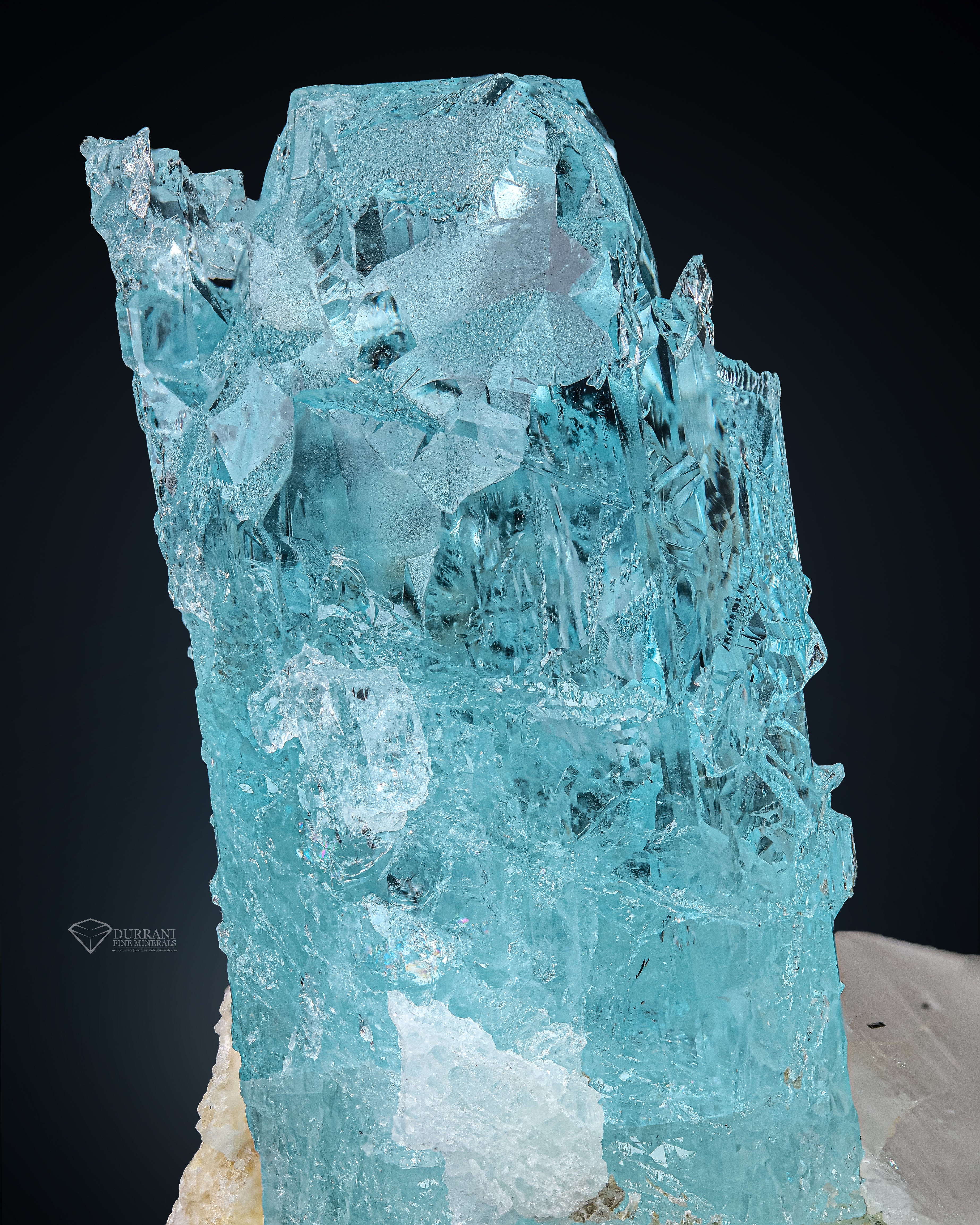 Etched Aquamarine on matrix From Skardu, Pakistan