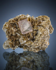 Pink Fluorite On Muscovite from Gilgit-Baltistan, Pakistan