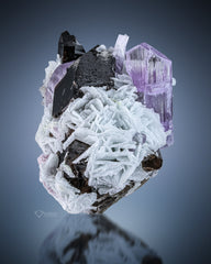 Pink Kunzite with Quartz on  Cleavelandite