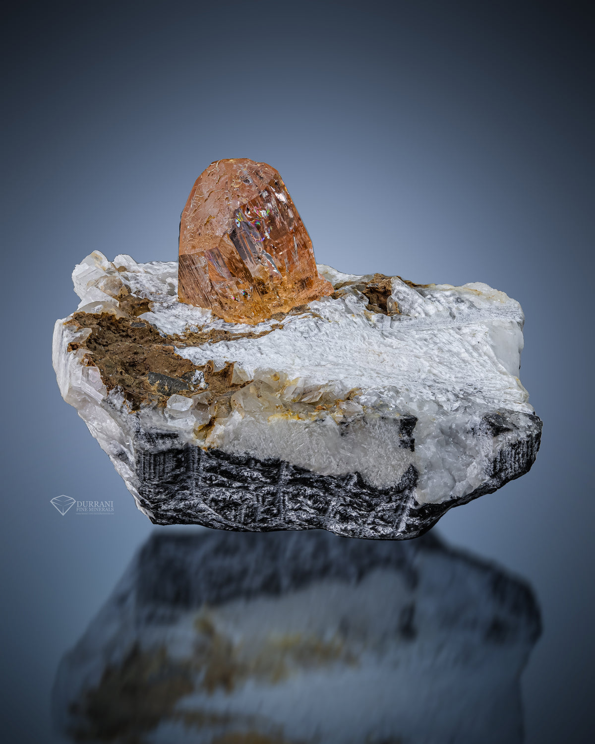 Terminated Topaz Crystal Perched On Matrix