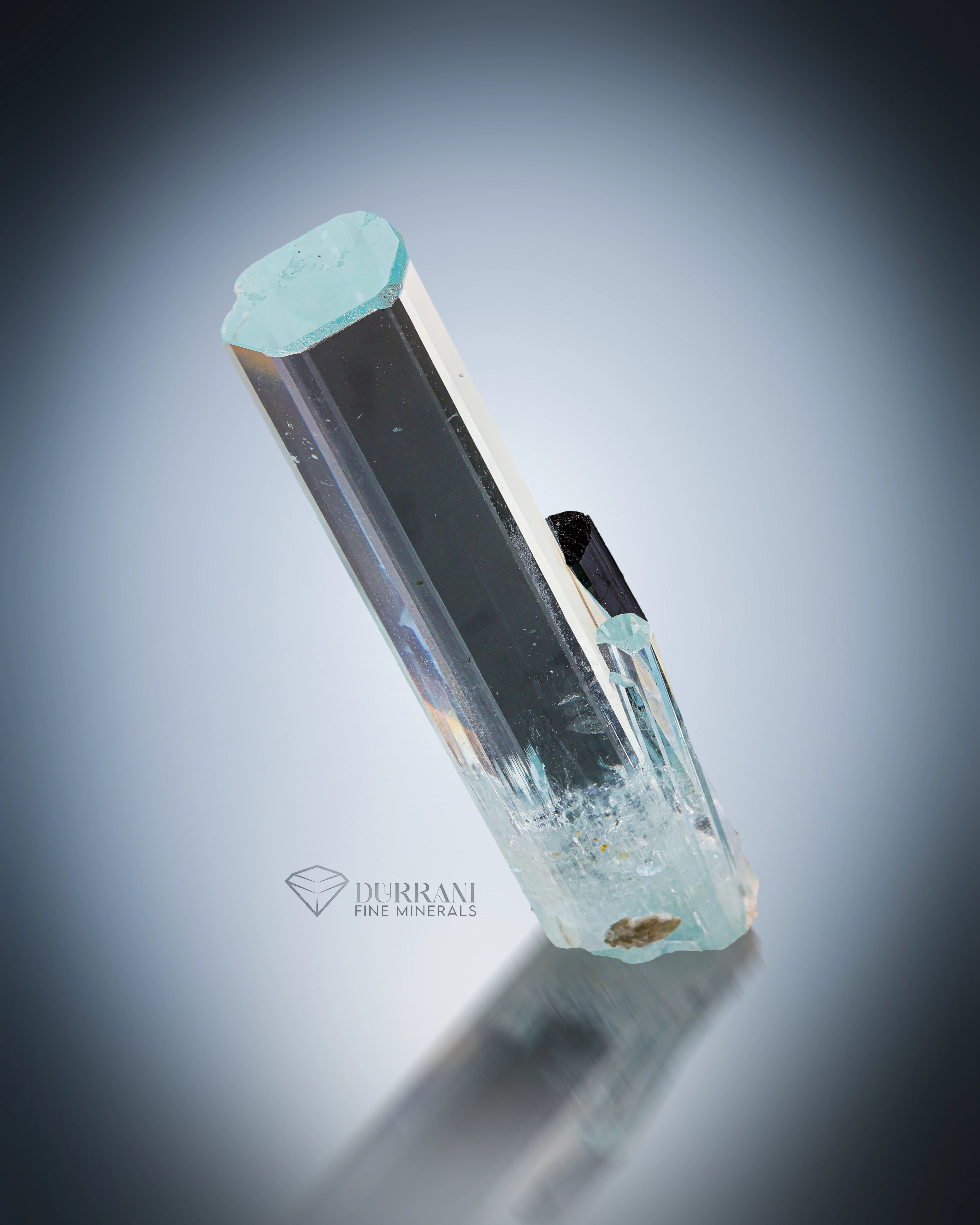 Interesting Aquamarine Crystal with Schorl