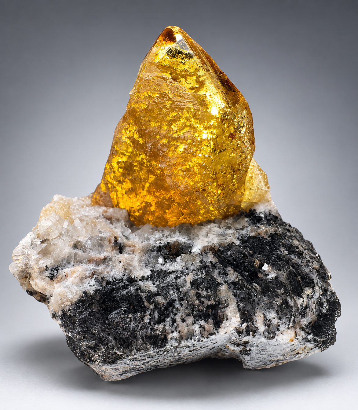 Titanite Sphene on matrix .