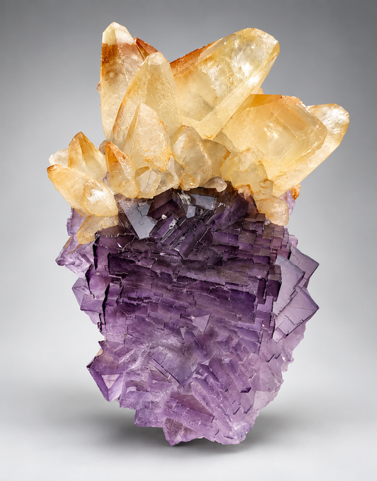 Fluorite with Calcite.