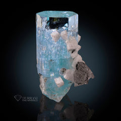 Clear Aquamarine with Quartz and Albite