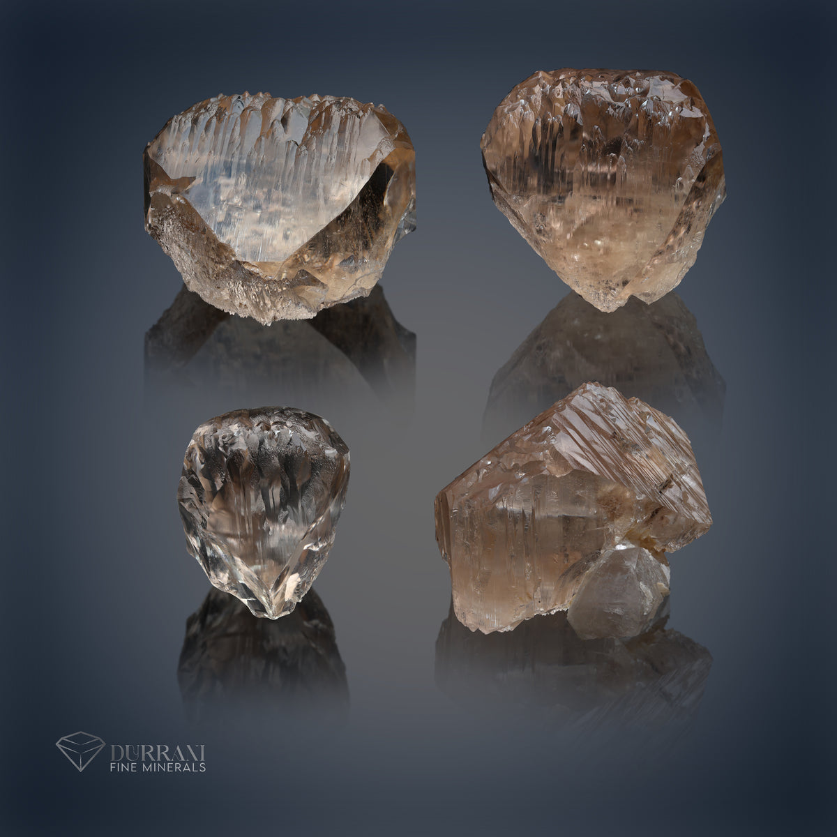 4 Pieces etched Topaz from Shigar, Pakistan.