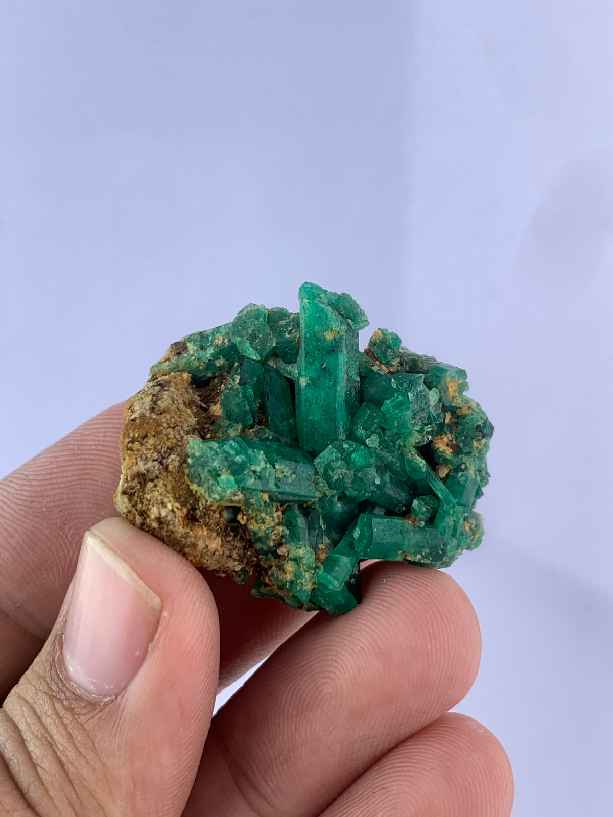 Green Emerald Cluster On Matrix from Afghanistan.