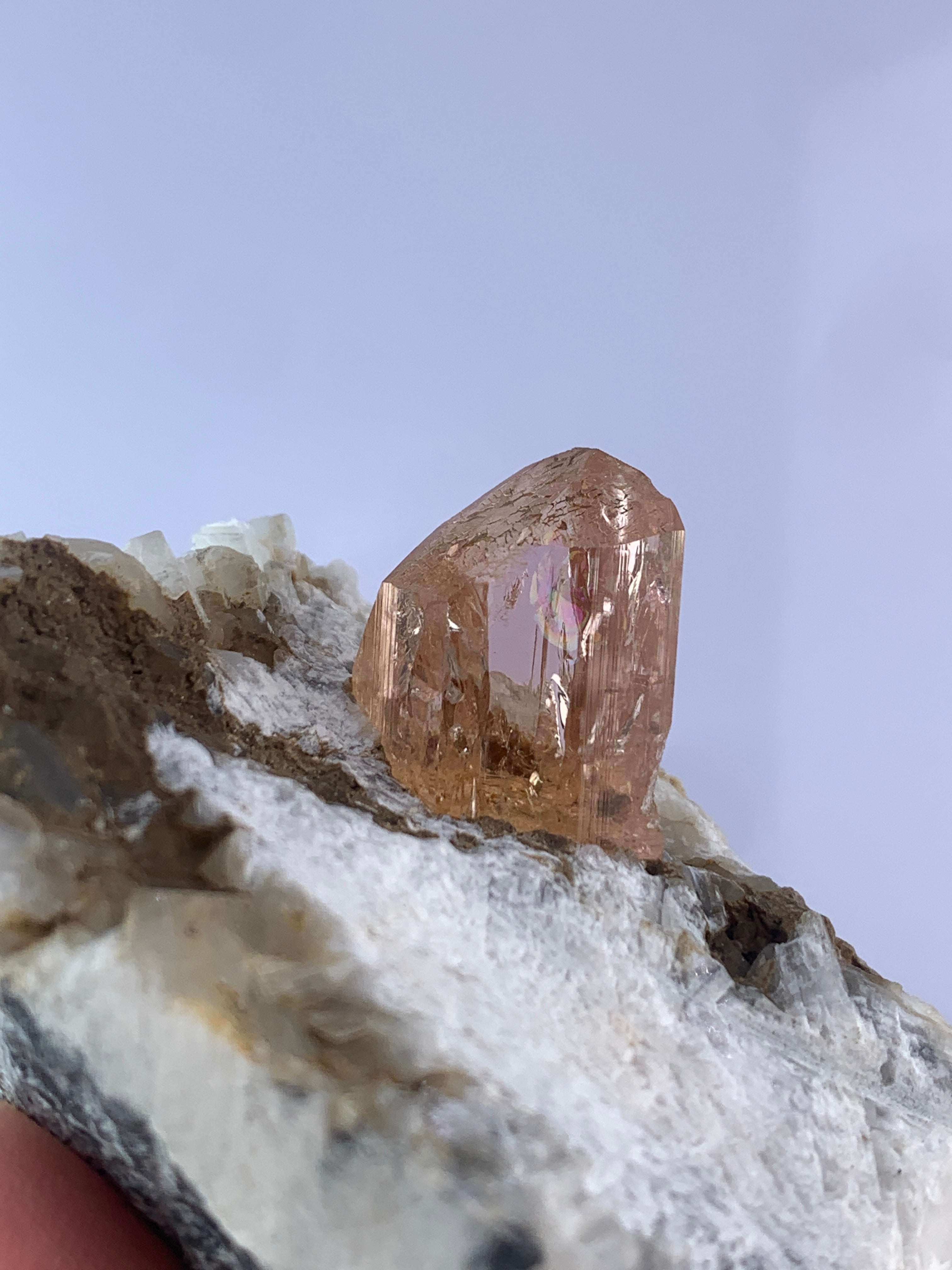 Beautiful Golden Topaz on matrix