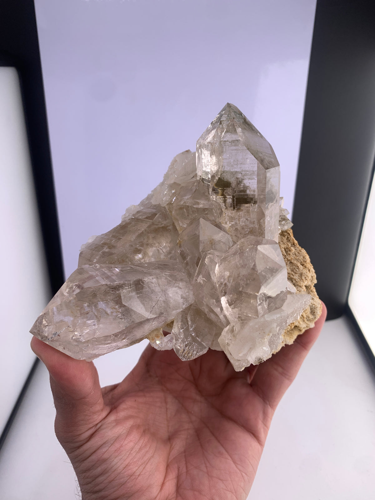 Quartz Cluster on Matrix from Hashupi Mine, Skardu, Pakistan