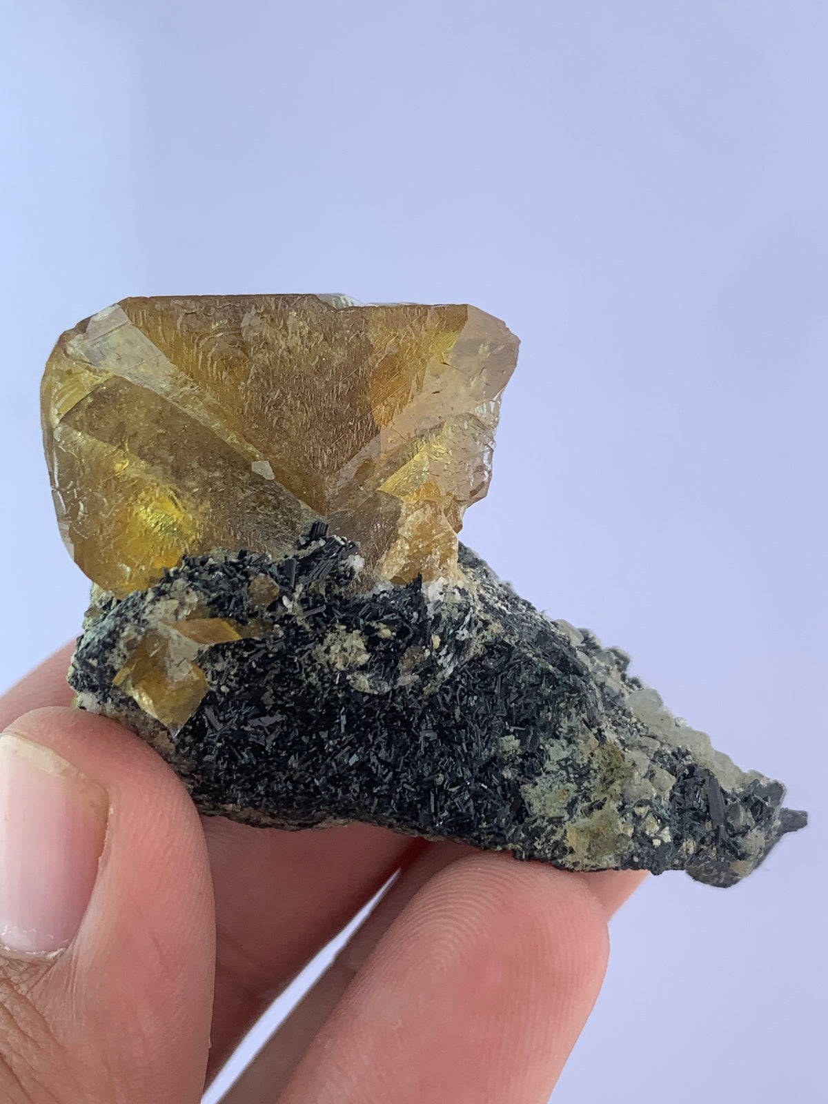 Titanite Sphene on Aegirine Matrix from Zagi mountains , KPK , Pakistan.