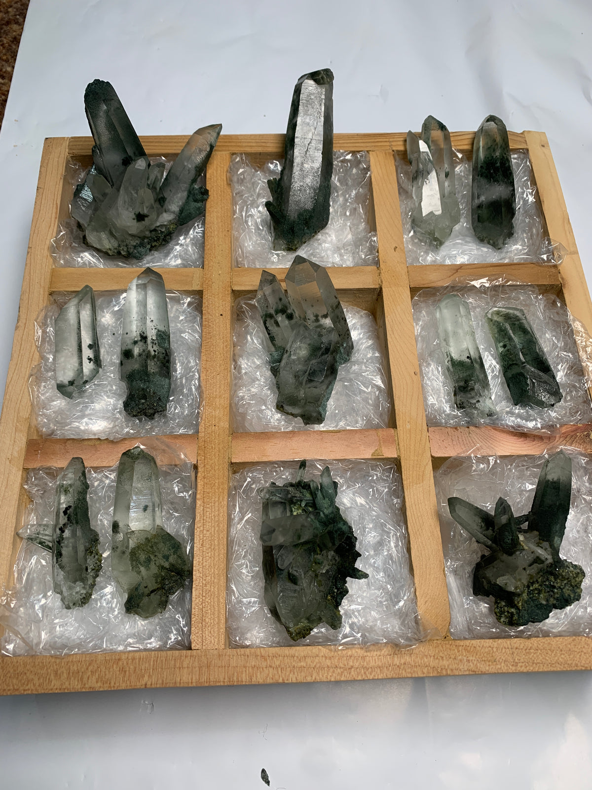 11 Pieces Batch Of Chlorite Quartz