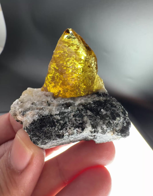 Titanite Sphene on matrix .