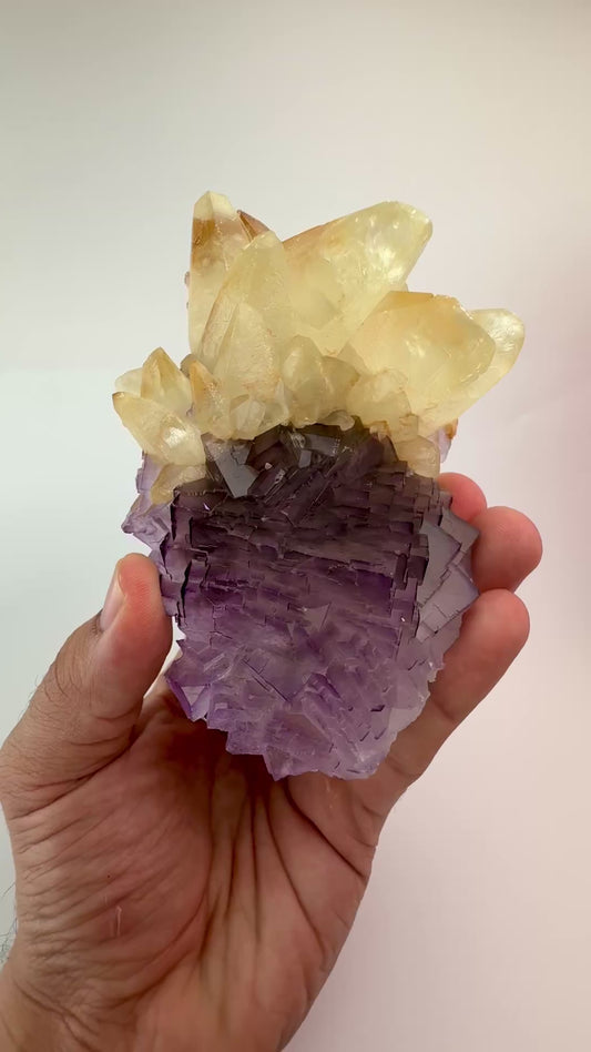 Fluorite with Calcite.