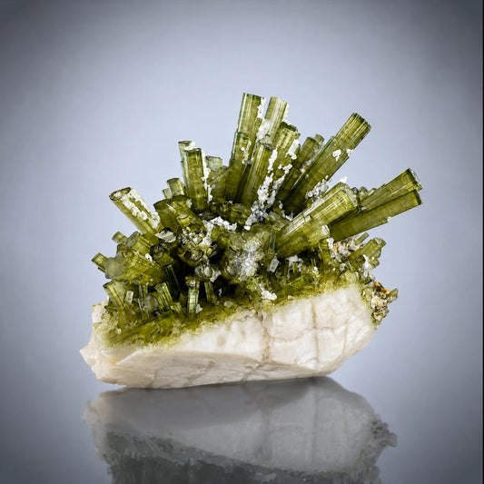 Natural Green Tourmaline Crystal Cluster on Matrix (215g) - Chappu Mine, Shigar Valley, Pakistan